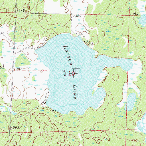 Topographic Map of Larson Lake, MN