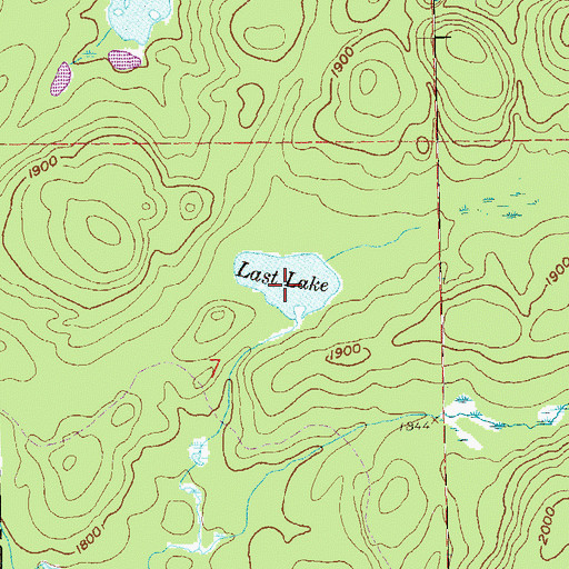 Topographic Map of Last Lake, MN