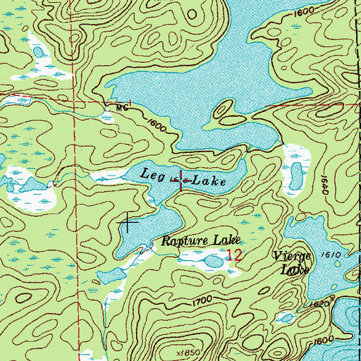 Topographic Map of Leg Lake, MN