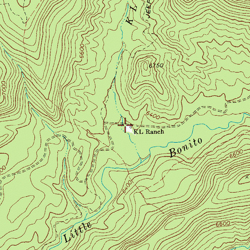 Topographic Map of KL Ranch, AZ