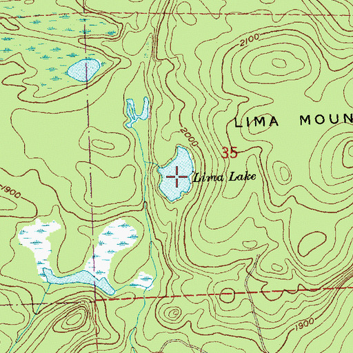Topographic Map of Lima Lake, MN