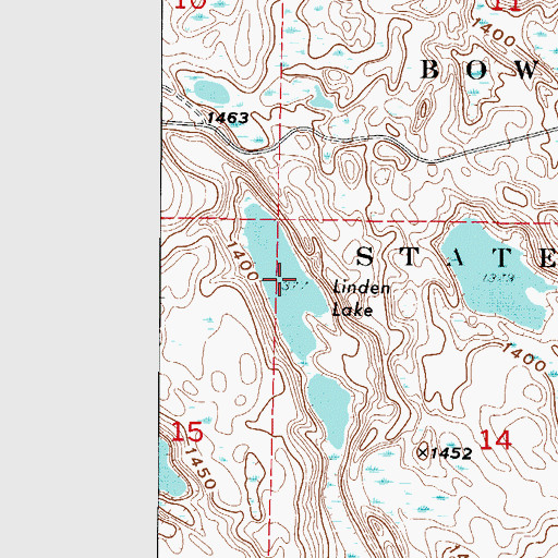 Topographic Map of Linden Lake, MN