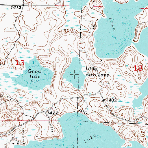 Topographic Map of Little Bass Lake, MN