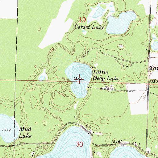 Topographic Map of Little Deep Lake, MN