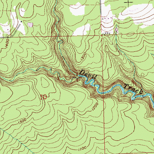 Topographic Map of Little Devil Track River, MN