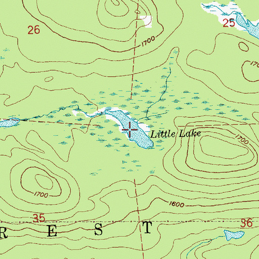 Topographic Map of Little Lake, MN