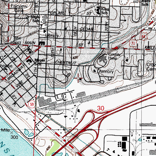 Topographic Map of Gods Lighthouse Pentecostal Holiness Church, AR