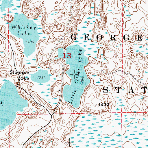 Topographic Map of Little Otter Lake, MN