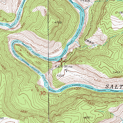 Topographic Map of KM Mine, AZ