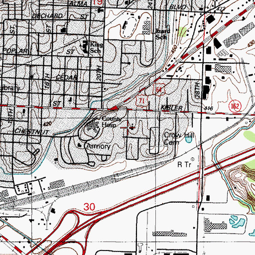Topographic Map of Greater Pilgrim Rest Baptist Church, AR