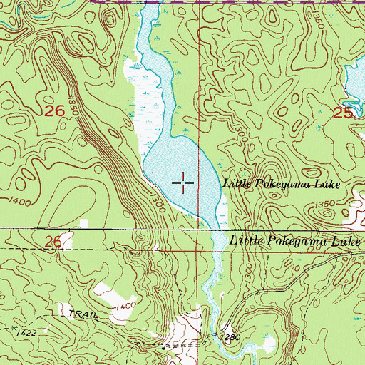 Topographic Map of Little Pokegama Lake, MN