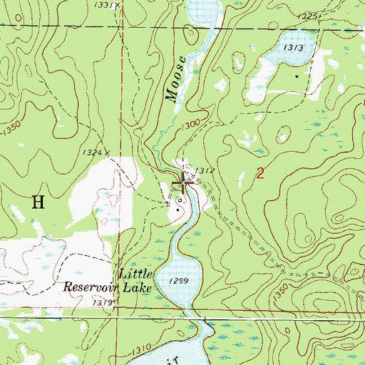Topographic Map of Little Reservoir Lake, MN