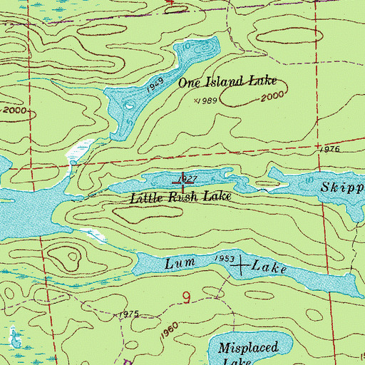 Topographic Map of Little Rush Lake, MN