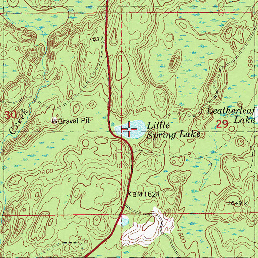Topographic Map of Little Spring Lake, MN