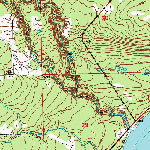 Topographic Map of Little Stewart River, MN