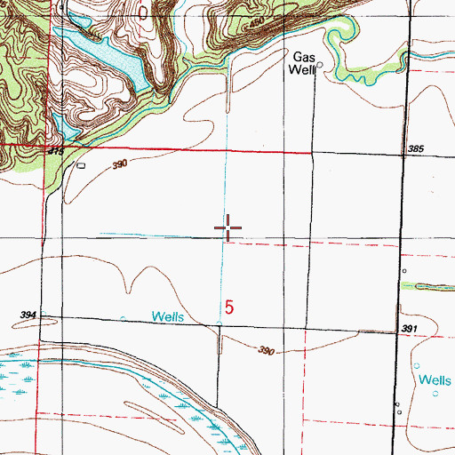 Topographic Map of Kibler Gas Field, AR