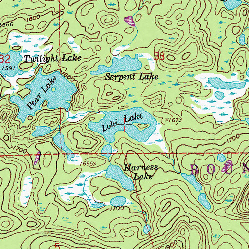 Topographic Map of Loki Lake, MN