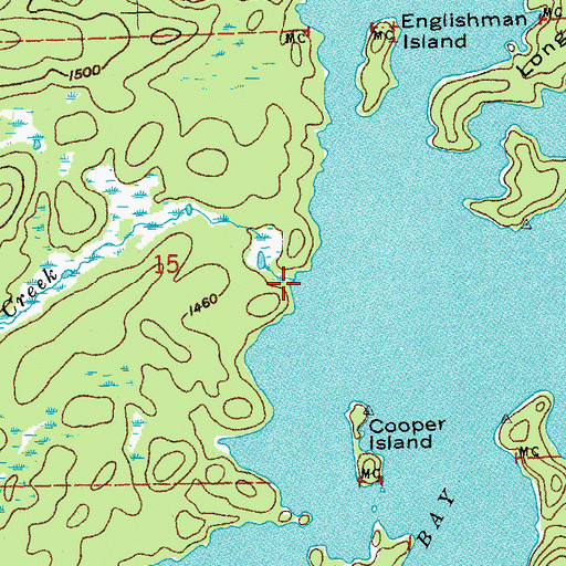 Topographic Map of Lone Creek, MN