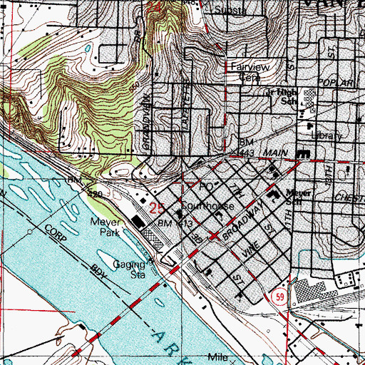Topographic Map of King Opera House, AR
