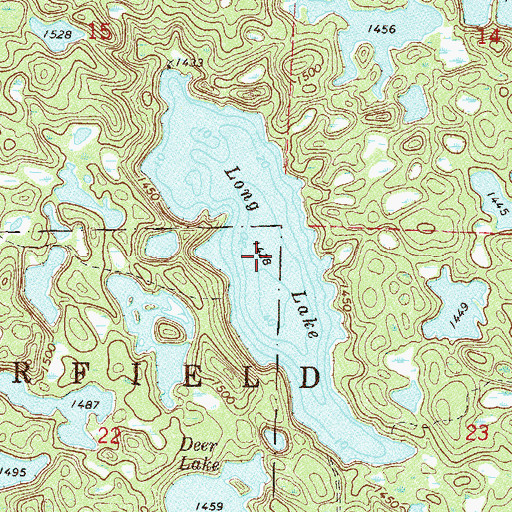 Topographic Map of Long Lake, MN
