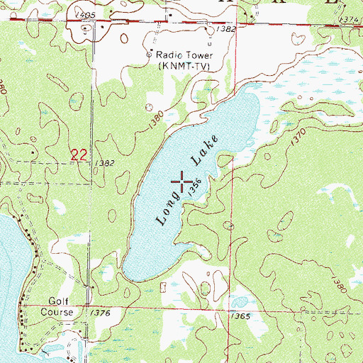 Topographic Map of Long Lake, MN