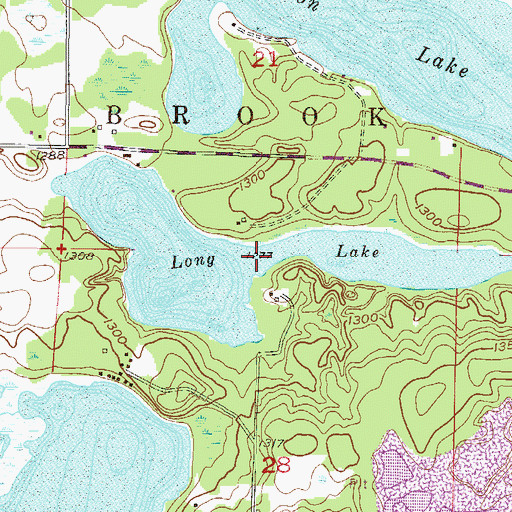 Topographic Map of Long Lake, MN
