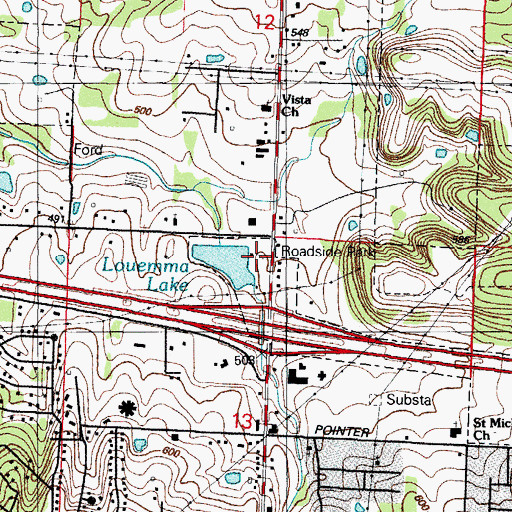 Topographic Map of Lake Louemma Park, AR