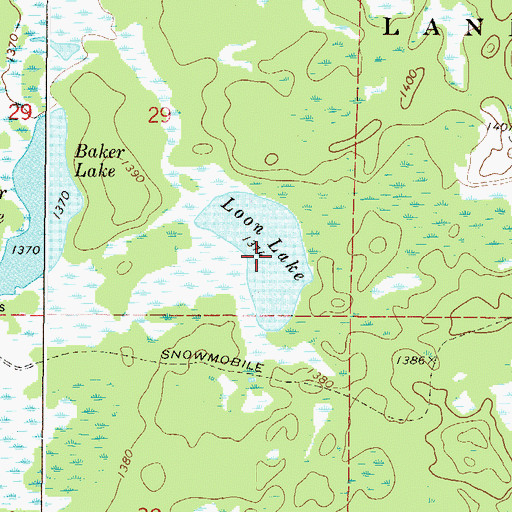 Topographic Map of Loon Lake, MN