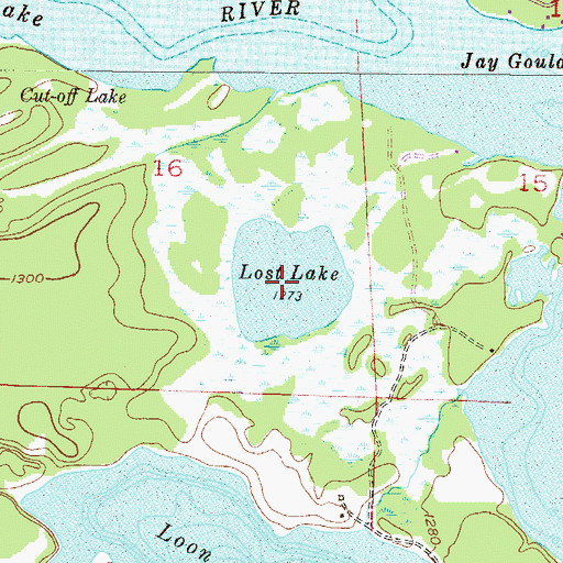 Topographic Map of Lost Lake, MN