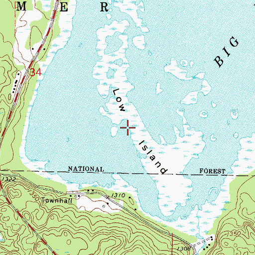 Topographic Map of Low Island, MN