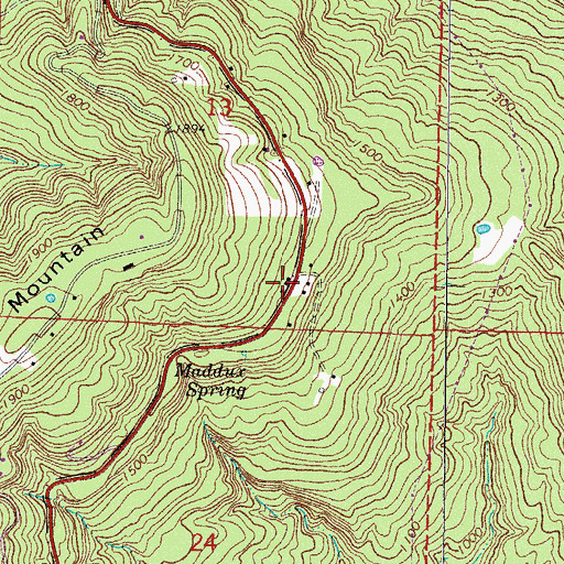 Topographic Map of Maddux Spring, AR