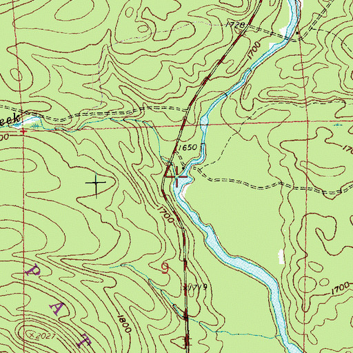 Topographic Map of Lullaby Creek, MN