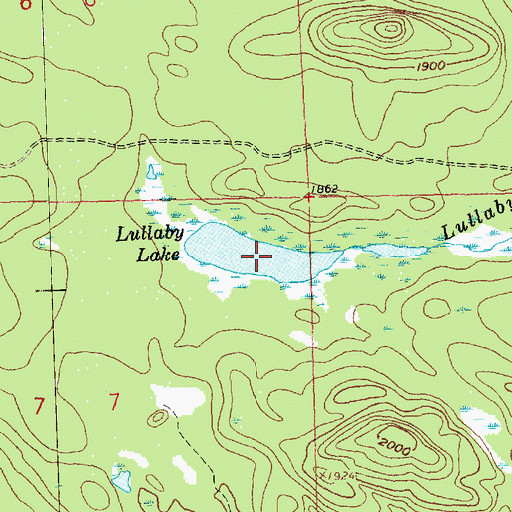 Topographic Map of Lullaby Lake, MN