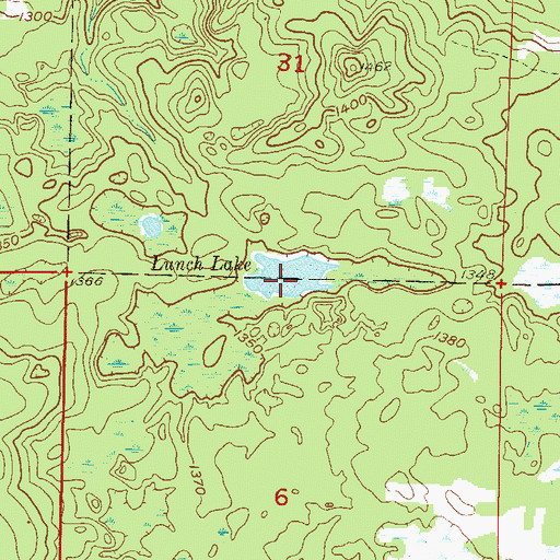 Topographic Map of Lunch Lake, MN