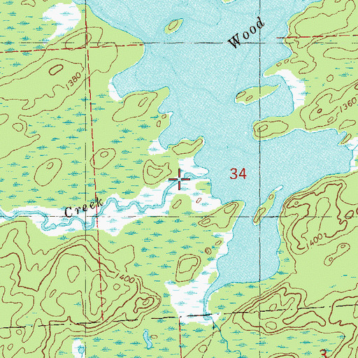 Topographic Map of Madden Creek, MN