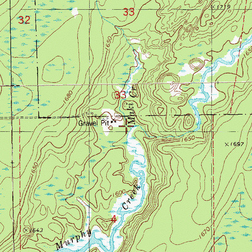 Topographic Map of Maki Creek, MN