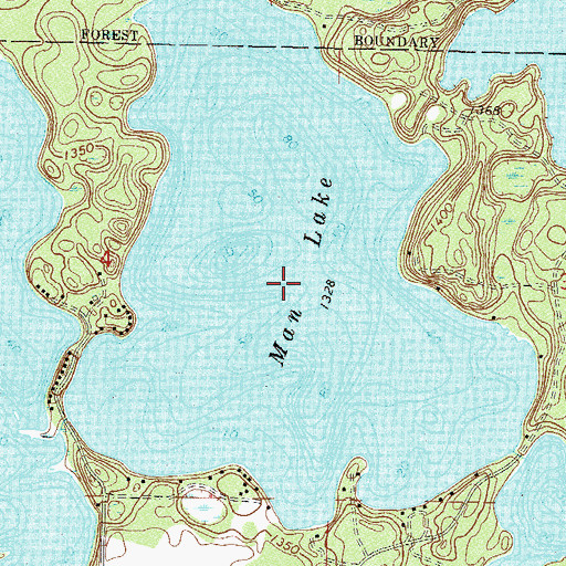Topographic Map of Man Lake, MN