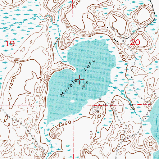 Topographic Map of Marble Lake, MN