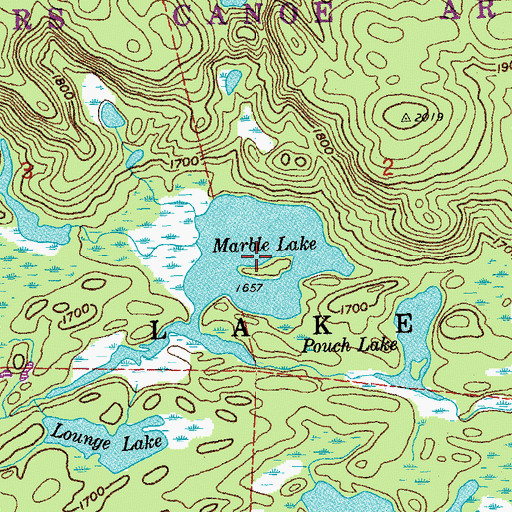 Topographic Map of Marble Lake, MN
