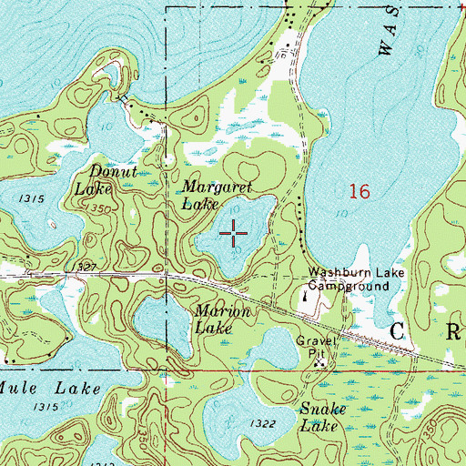 Topographic Map of Margaret Lake, MN