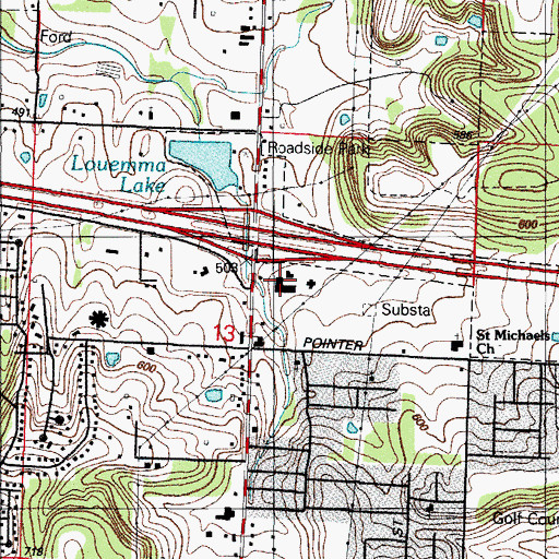 Topographic Map of North Hills Plaza Shopping Center, AR
