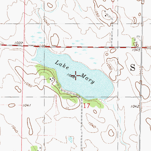 Topographic Map of Lake Mary, MN