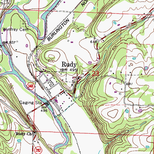 Topographic Map of Pentecostal Church, AR