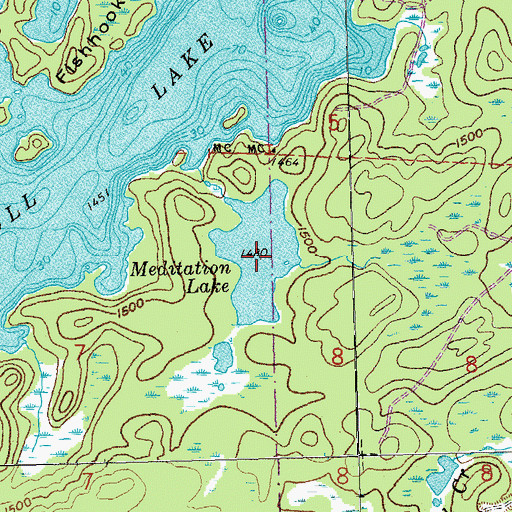 Topographic Map of Meditation Lake, MN
