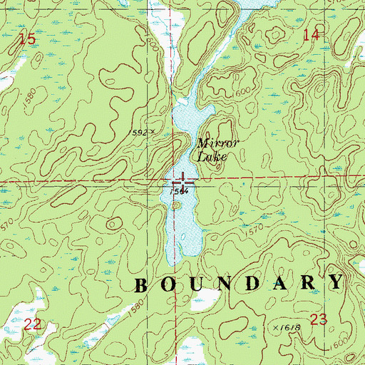 Topographic Map of Mirror Lake, MN