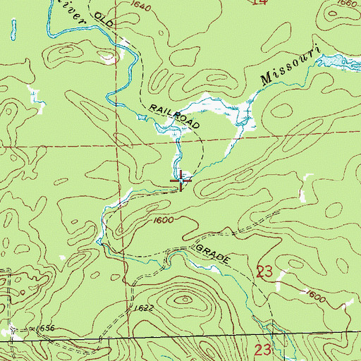 Topographic Map of Missouri Creek, MN
