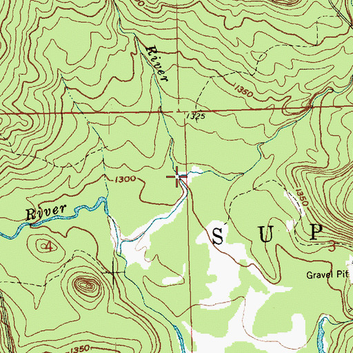 Topographic Map of Mistletoe Creek, MN