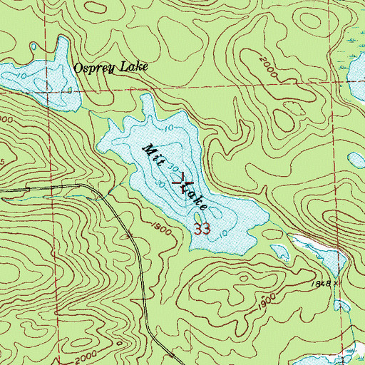 Topographic Map of Mit Lake, MN