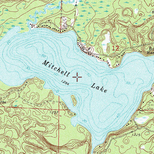 Topographic Map of Mitchell Lake, MN