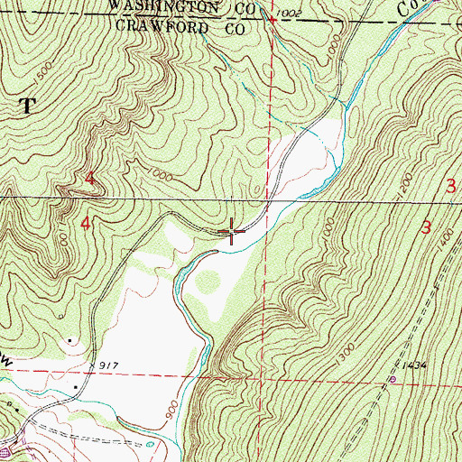 Topographic Map of Rosedale (historical), AR